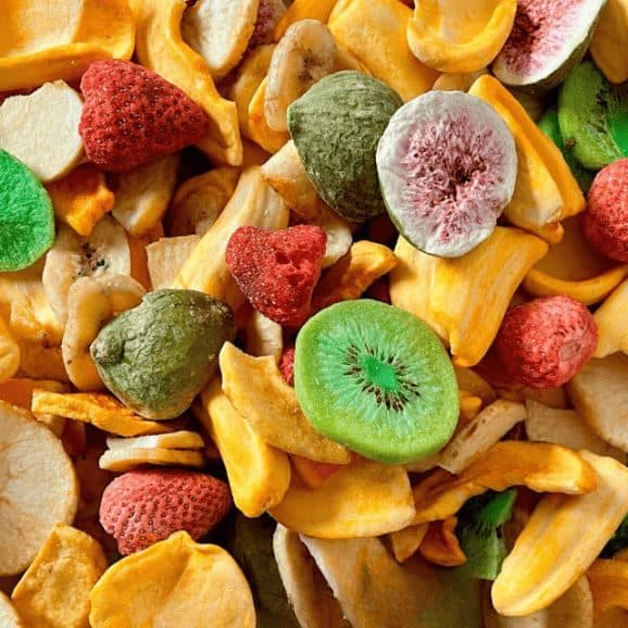Chips de frutas tropicais da seleção Beni Foods